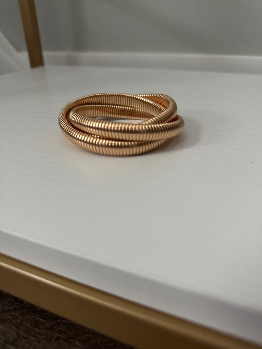 Gold Chunky Layered Bangle